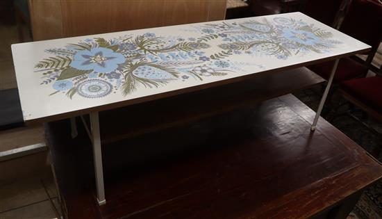 A 1960-70s formica coffee table L.114cm